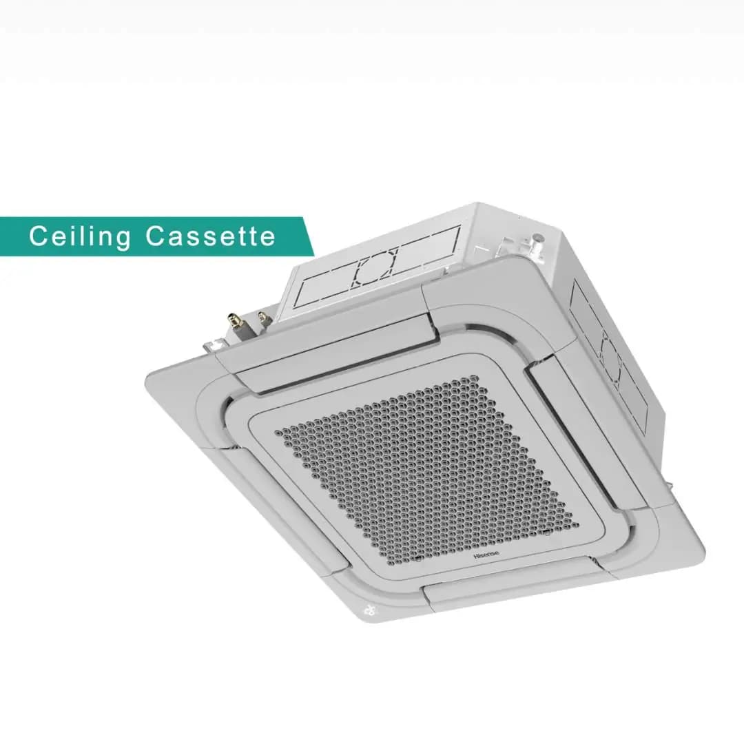 Hisense AUC-24UR4SJJCS (24000 BTU) 2-Ton Inverter Ceiling Cassette, Heat and Cool, R410a Refrigerant