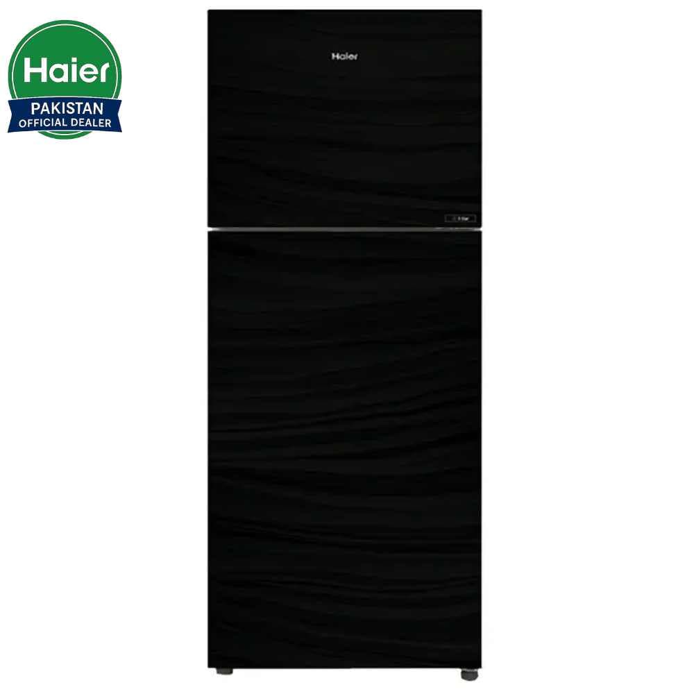 Haier 368EPB Black Glass Door 14 CFT