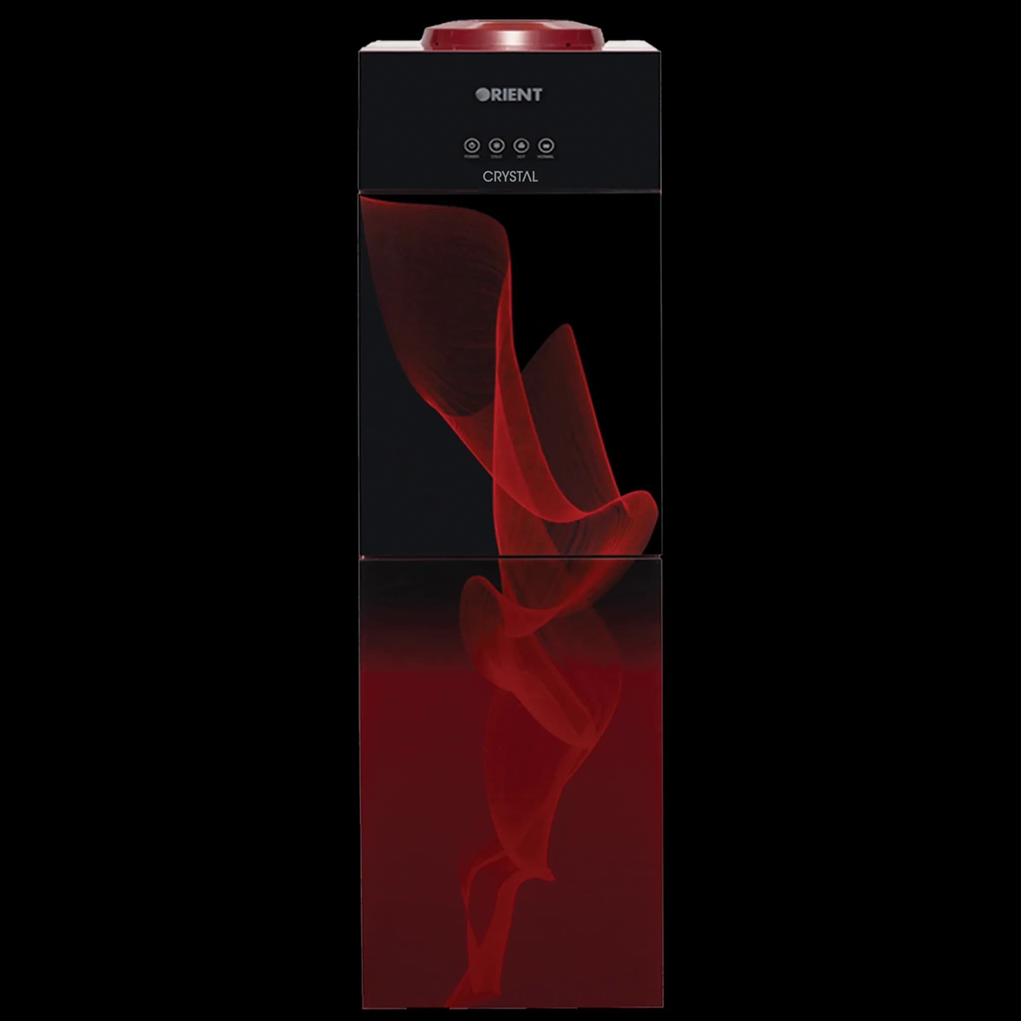 Orient Crystal 3 Taps Red Glass Door Water Dispenser