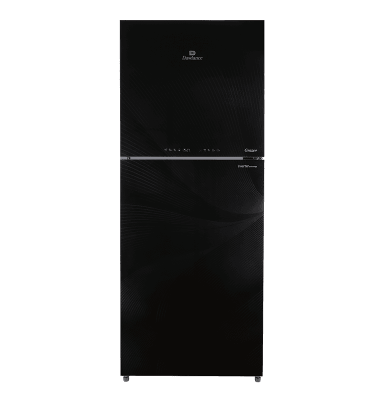 DAWLANCE 9173 Graze+ (GB) 10 Cft. Digital Inverter-Glass Door Refrigerator Gem Black