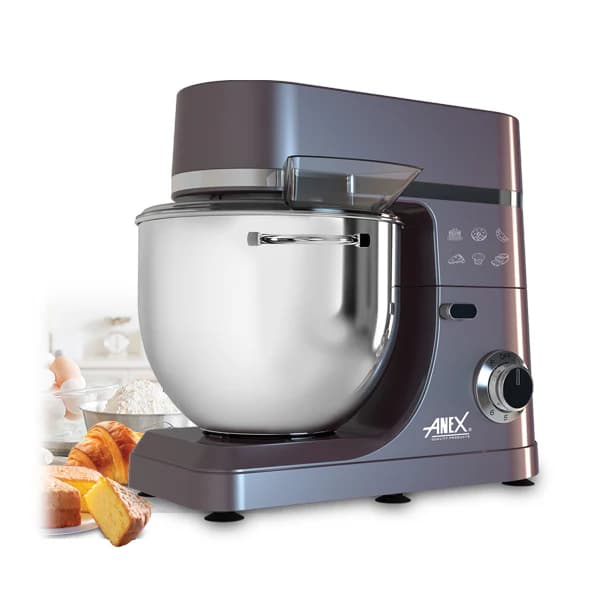 Anex AG-820 Deluxe Stand Mixer, 1500w, 7 Liters bowl capacity, Dough Making, Kneading
