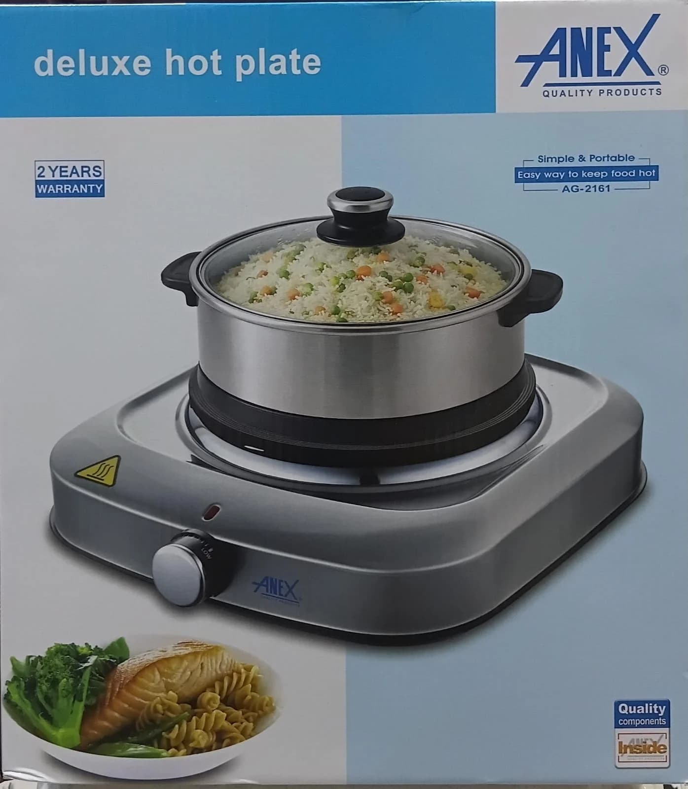 Anex AG-2161 Single Hot Plate,1500 W
