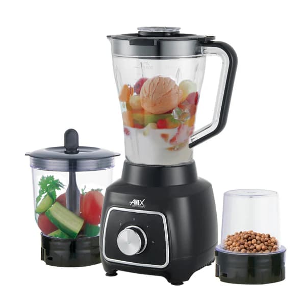 Anex AG-6135UB Deluxe Blender and Grinder 3 in 1, 500w Motor, Unbreakable jar, 1.5 Liter capacity