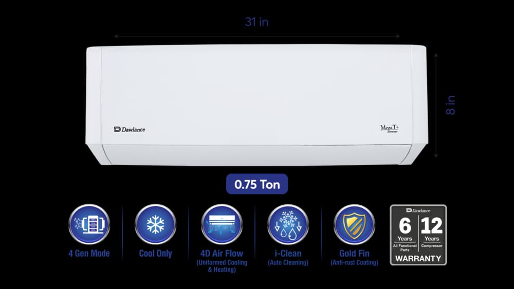 Dawlance Mega T+ Inverter 10 CO Inverter Split AC