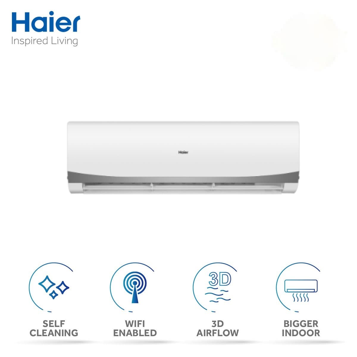 Haier DC Inverter AC HSU-13HFMAE/AC 1-Ton Heat and Cool, Marvel Series