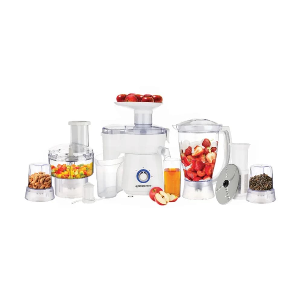Westpoint WF-2805 Food Factory 9 in 1 with Extra Grinder 500W 1.5Ltr jug 0.5kg Chopper