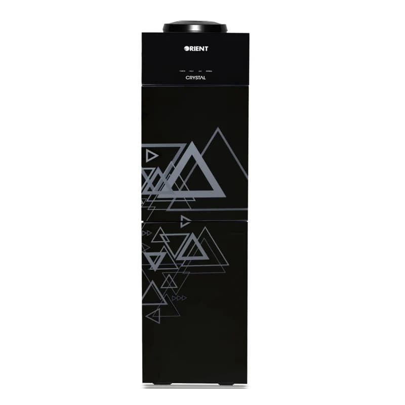Orient Crystal 3 Taps Triangle Black Glass Door Water Dispenser