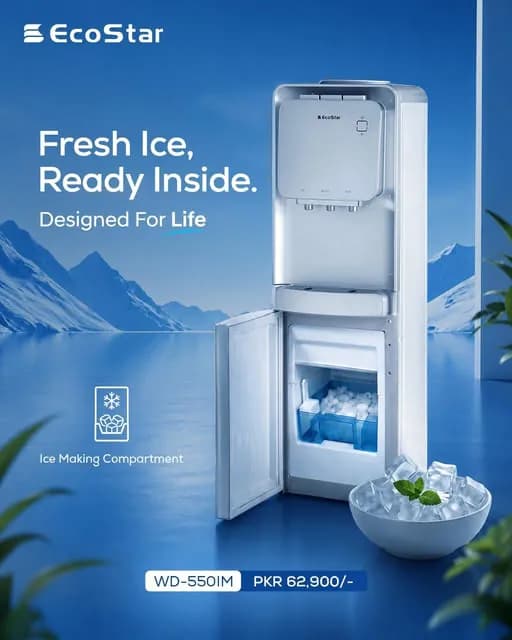 Ecostar WD-550IM Ice Making Water Dispenser 3-Tap