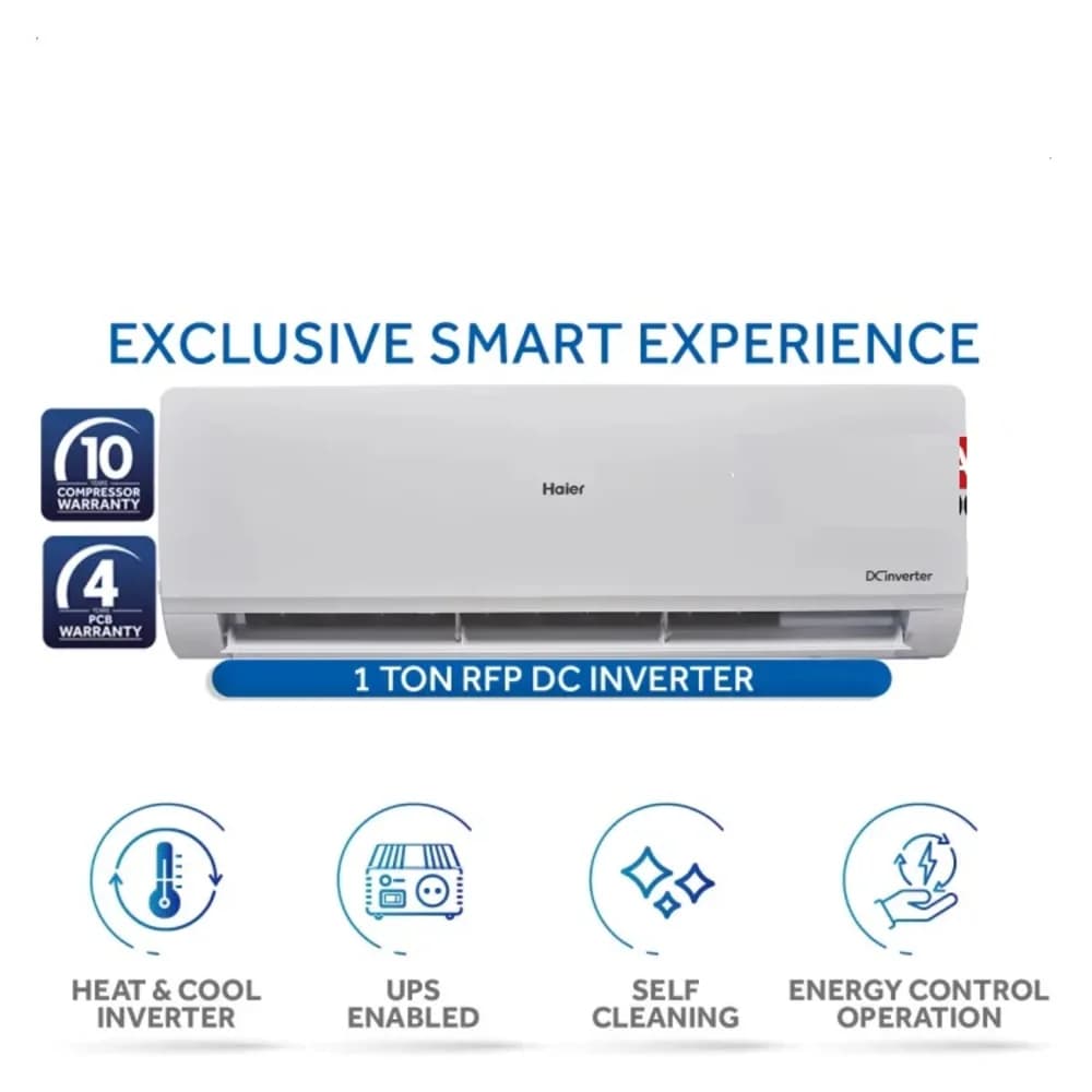Haier HSU-12RFP 1-Ton/RF Series Smart DC Inverter+ Heat and Cool