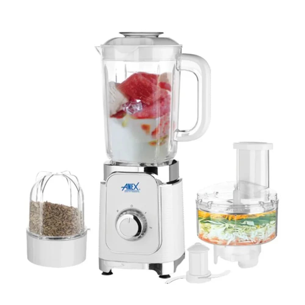 Anex AG-2146UB Deluxe Kitchen Robot, Chopper, Blender, Grinder, 380W (White)