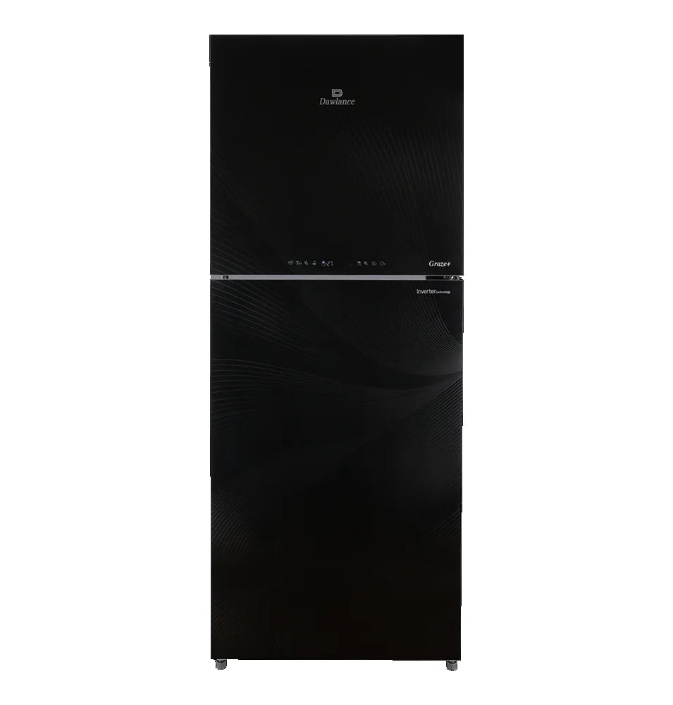 DAWLANCE 9178 Graze+ (GB) 12 Cft. Digital Inverter-Glass Door Refrigerator Gem Black