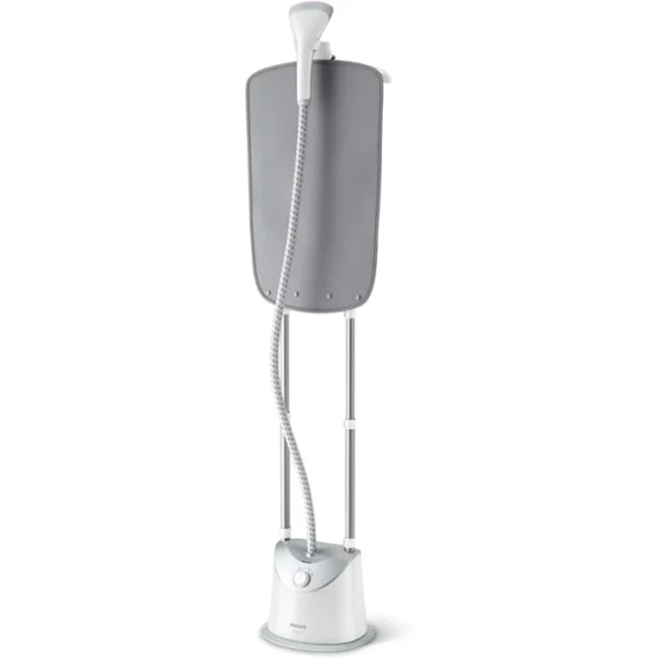 Philips GC487/86 Easy Touch Stand Steamer – 1800W, 35g/min Continuous Steam, 1.4L, 3 Steam Settings, Style Ironing Mat, Grey/White
