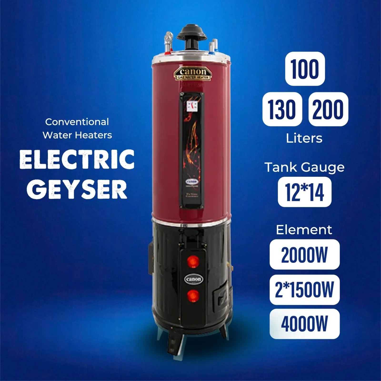 Canon Conventional Water Heaters - Geysers - Electric Water Heater
