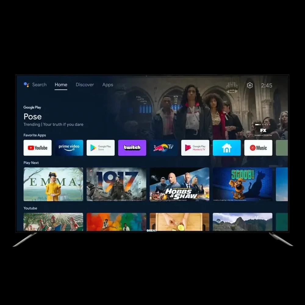 Orient 55T QLED Titanium 55″ QLED Google TV Unbreakable Panel