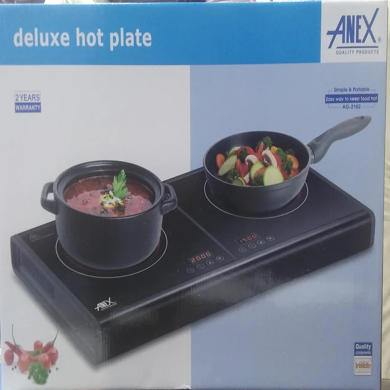 Anex AG-2162 Deluxe Double Hot Plate, Infrared Cooker 1500/2000W