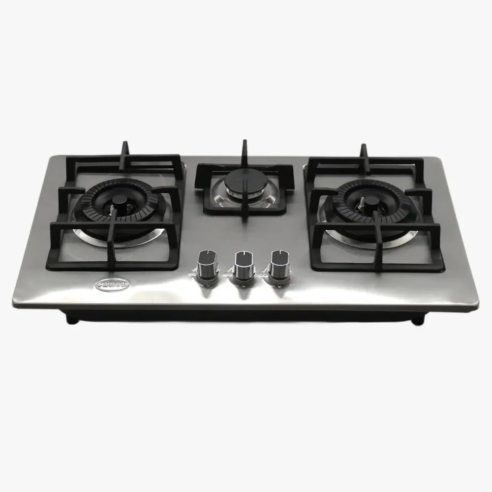 Canon CA-01 Gas Hob, Stainless Steel, 3 Burners