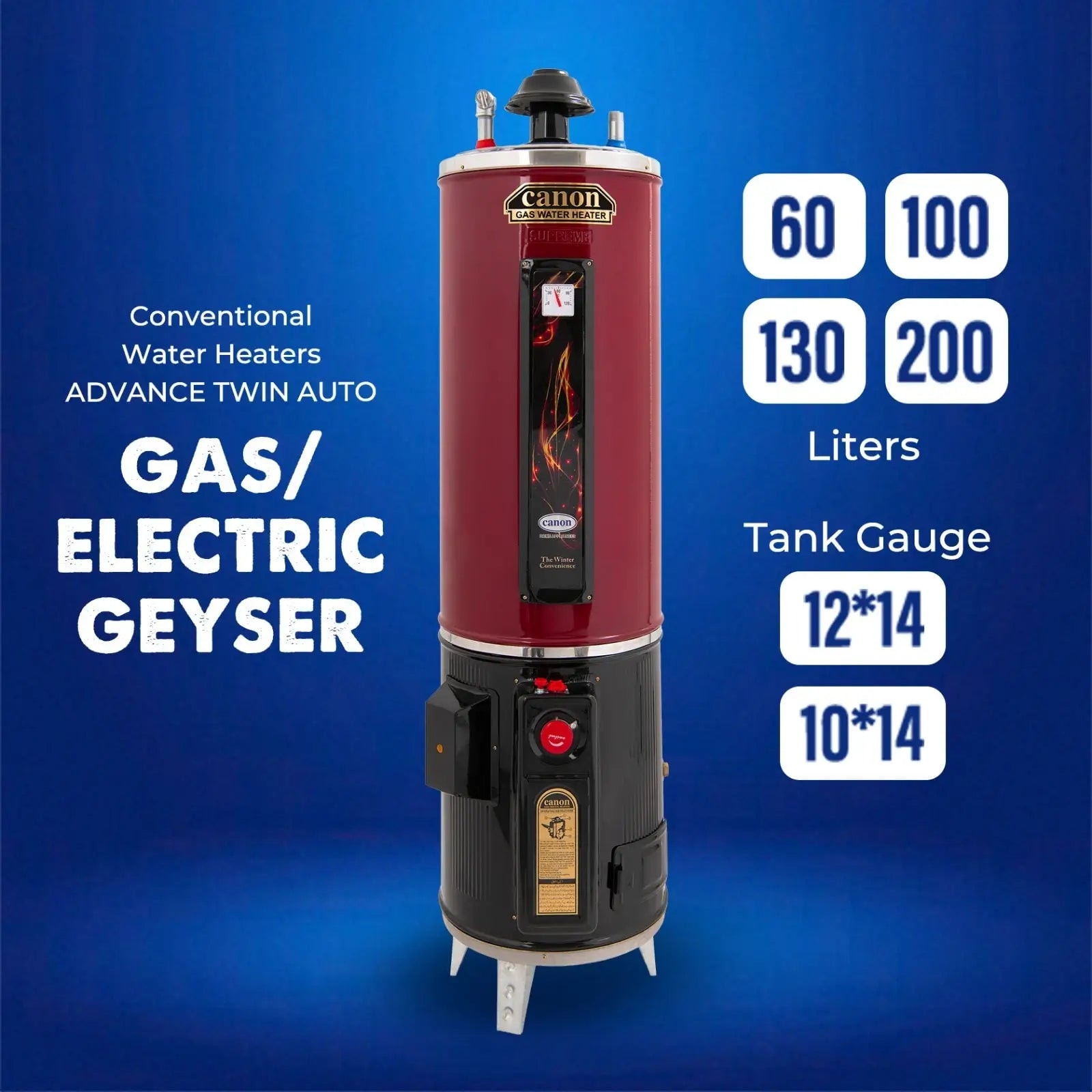Canon Conventional Water Heaters - Geysers - ADVANCE TWIN AUTO