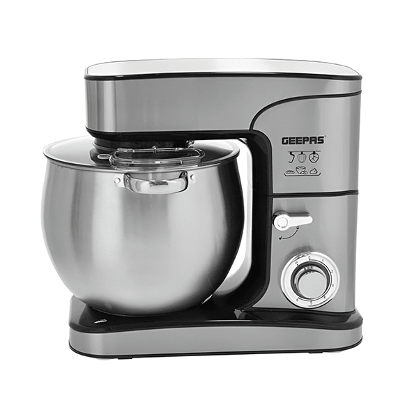 Geepas GSM43042 Stand Mixer, 12-Ltr Bowl with handle, 2000 Watts, 6 Speed Levels with Pulse
