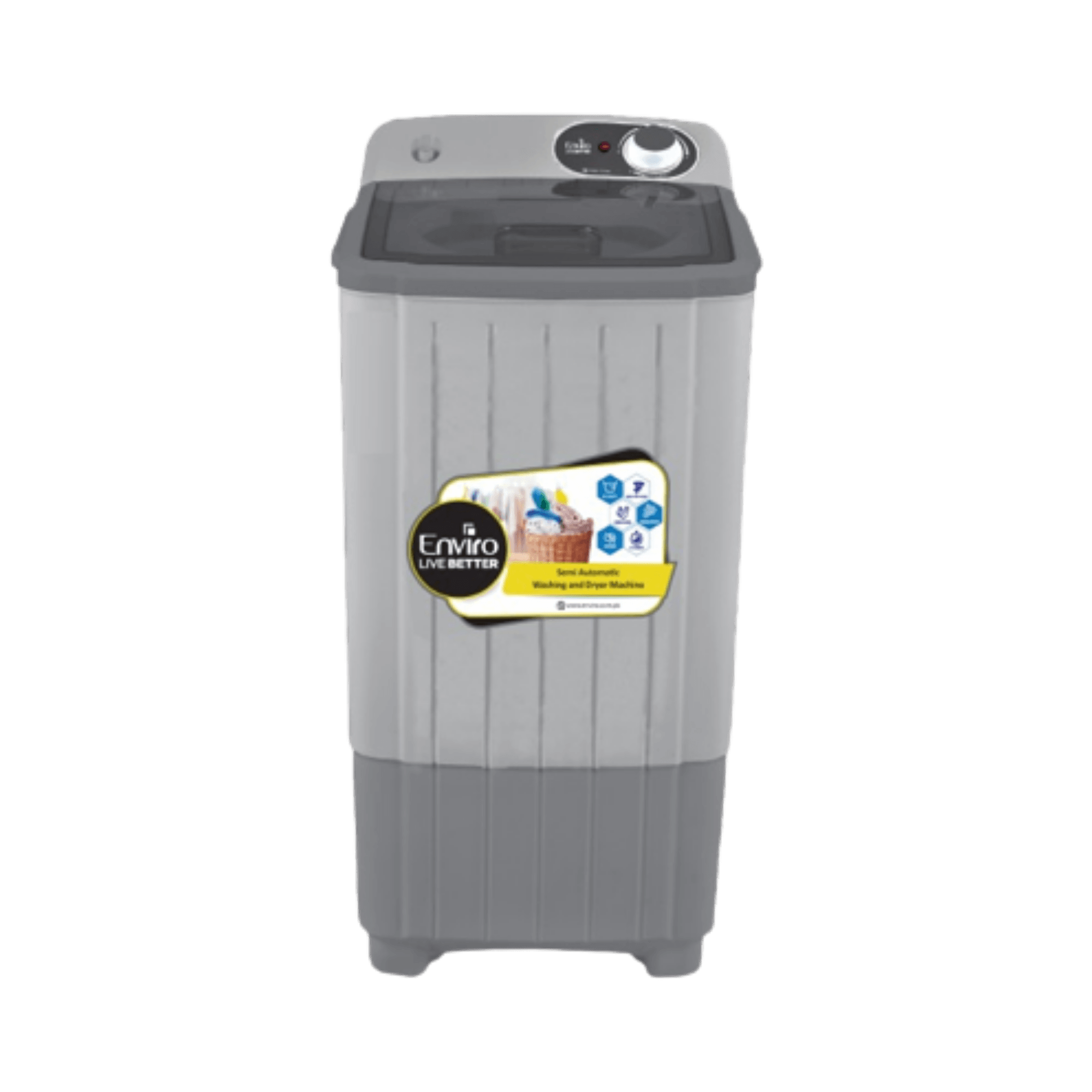 ENVIRO EWM-8020-SD 8 Kg Spinner Washing Machine White