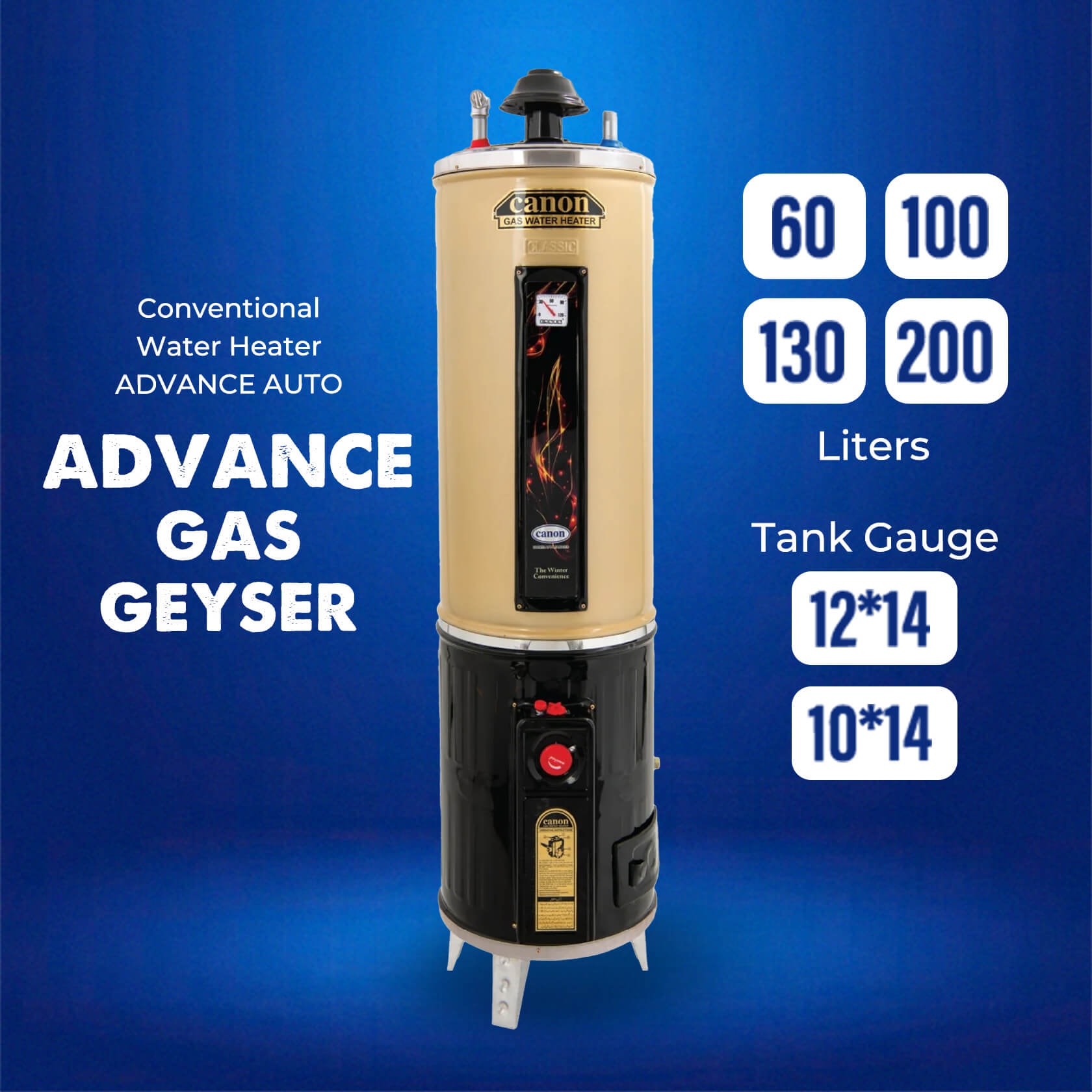 Canon Conventional Water Heaters - Geysers - ADVANCE