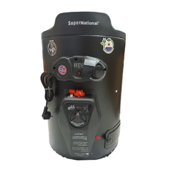 National Super National SN-50HD 50-Ltr Hybrid Geyser (Electric+Gas) 2-in-1, Heavy Duty 10 Guage Tank