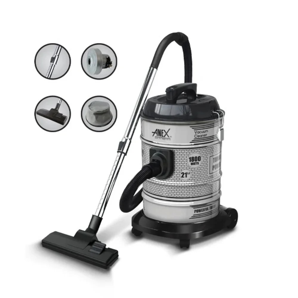 Anex AG-2199 Deluxe Vacuum Cleaner, Drum Type, Blower Function, 1600W