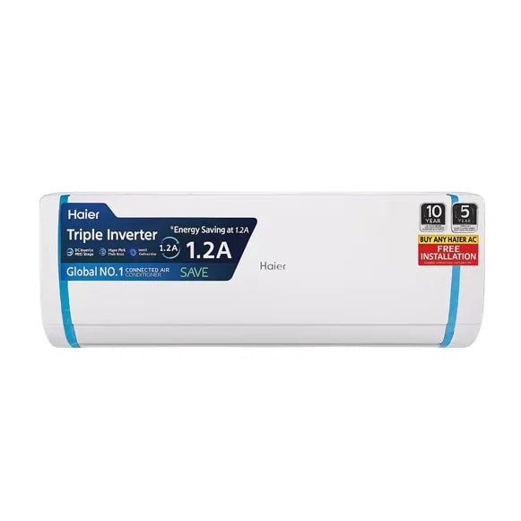 Haier HSU-12HFCS/F (2024) 1-Ton DC Inverter Heat and Cool, Self Clean, Ampere lock feature