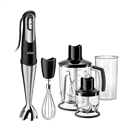 Braun MQ7045X 5-in-1 Multi Purpose Hand Blender, Chopper, Slicer, 600ml beaker, 1000W