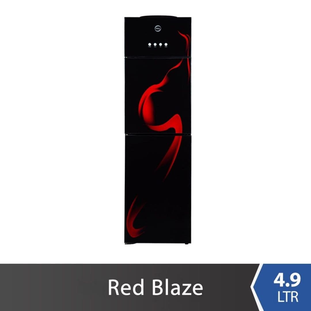 Pel 525 Curved Red Glass Door Water Dispenser