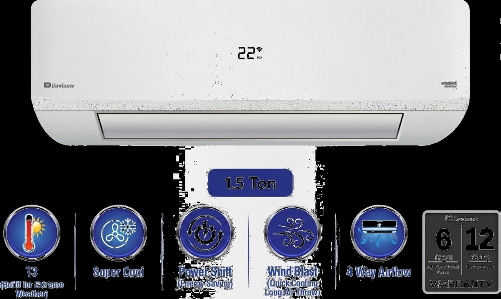 Dawlance Magna T3 1.5 Ton Milky White Textured Inverter Split AC