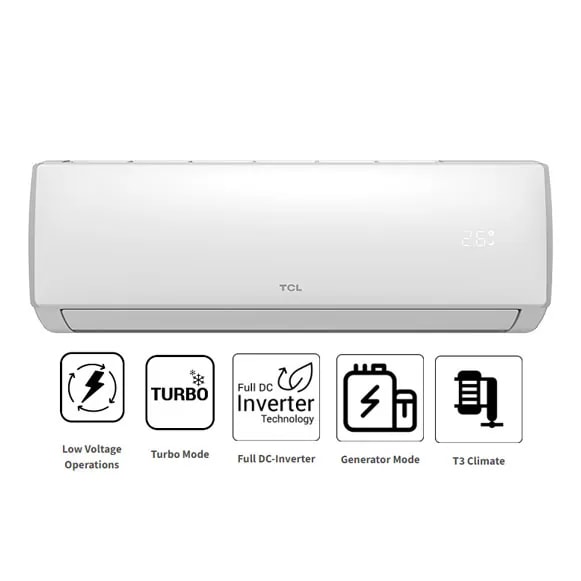 TCL 24E-Cool 2-Ton Cool Only Full DC Inverter AC, T3 Climate Type, Ampere Lock Feature, Refrigerant R410a