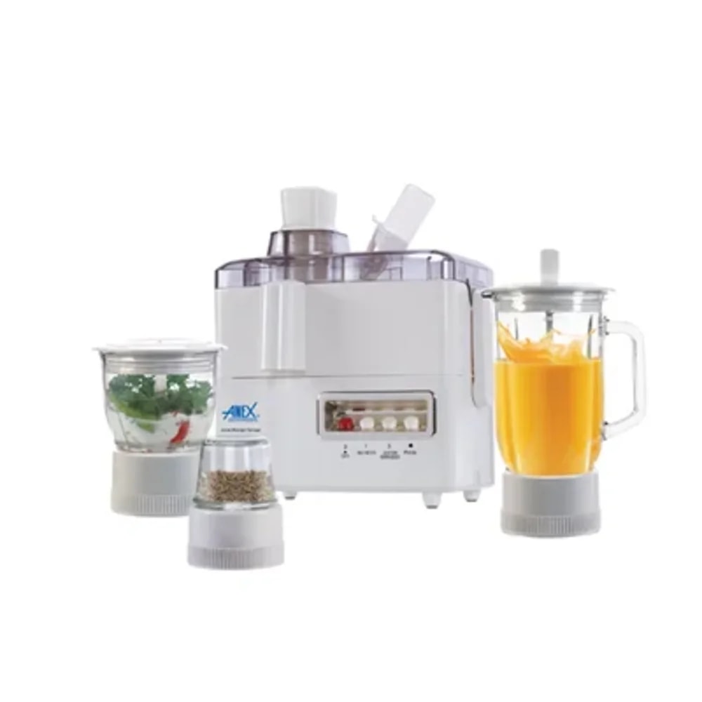 Anex AG 182GL Juicer Blender Grinder Chopper (4-in-1), 600W, Pure Copper Motor