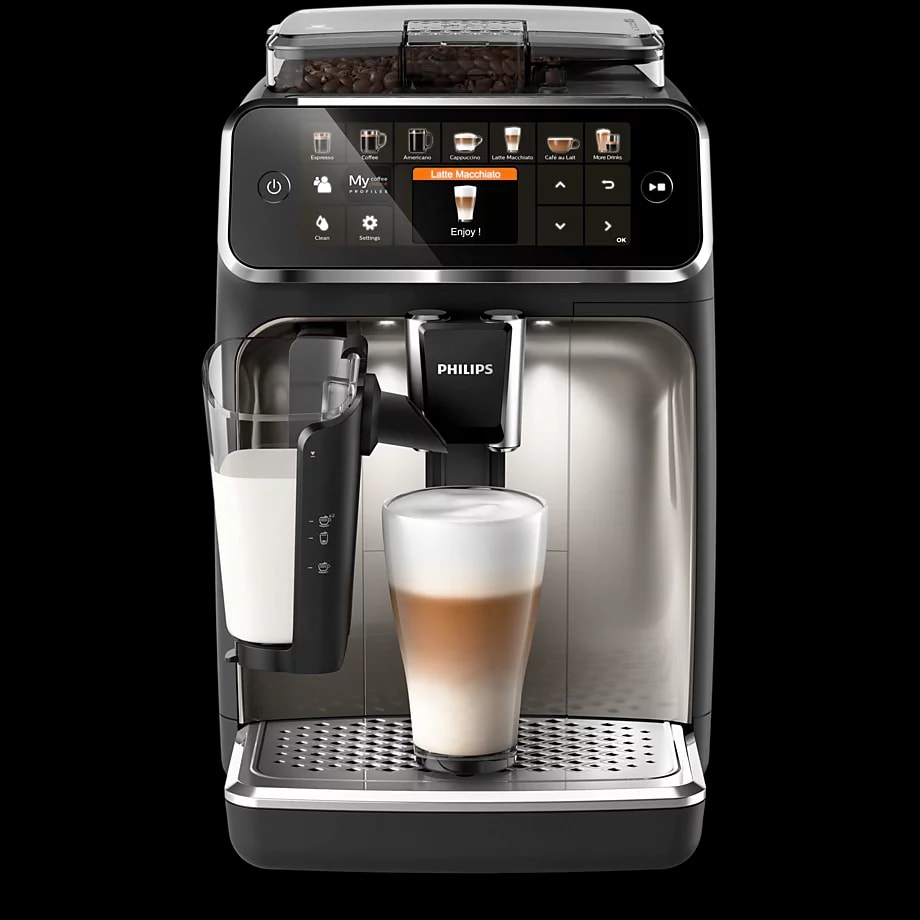 Philips EP5447/90 5400 Series, Fully Automatic Espresso Machine, Coffee Bean Grinder, Hot and Cold 20 beverages, 12 Setting Grinder